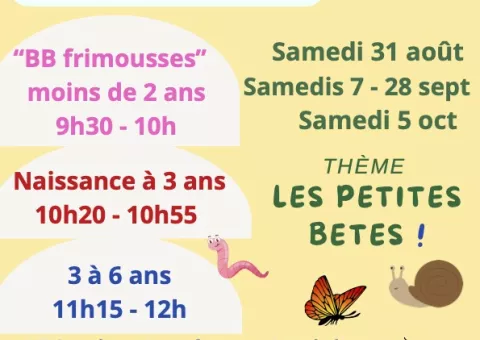 Flyer ateliers parents enfants du 31 aout au 5 octobre 2024
